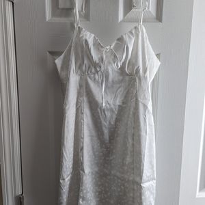 LA hearts bustier satin mini dress